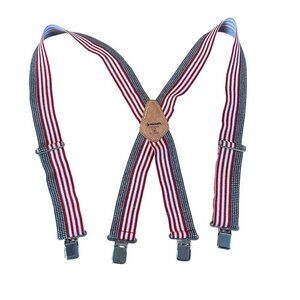 Flag Suspenders Husky CLC Top Grain Patriotic Braces American USA Convention